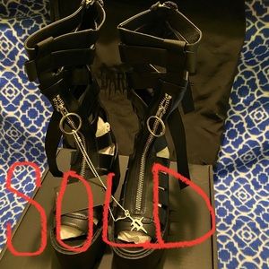 ❌SOLD❌SOLD❌ Darker Wavs Distortion Platform Gladiator Boots